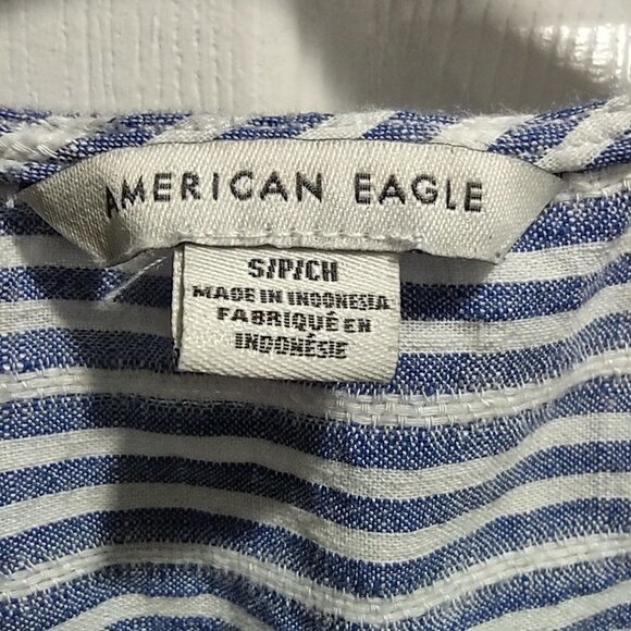 American Eagle Striped Cotton Crop Tank Size S - Picture 4 of 5